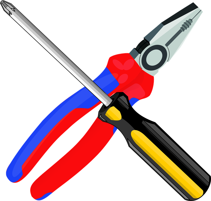 Plier Png Background Isolated Image (red, black, silver, blue)