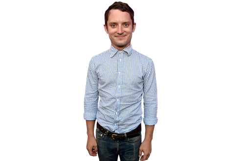 Elijah Wood Png (black, silver)