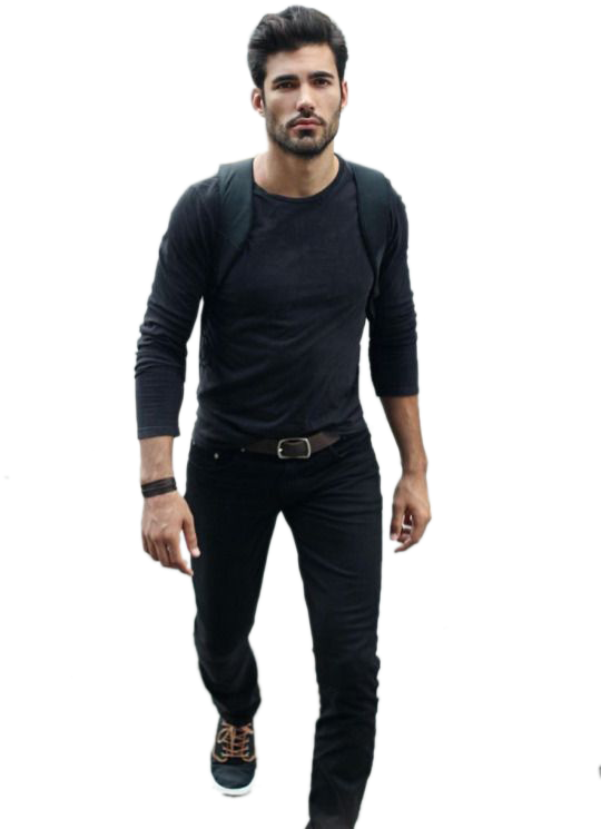 Slim Fit T Shirt Png Pic (black)