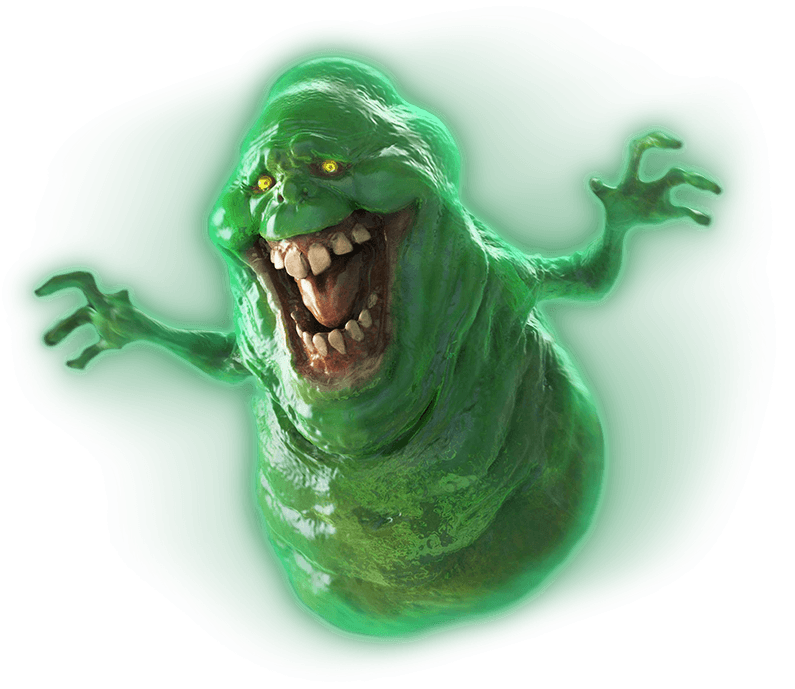 Slimer Creature Png Transparent Image (black, teal)