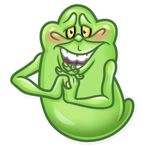 Slimer Creature Transparent Png (mint, silver, white, gray)