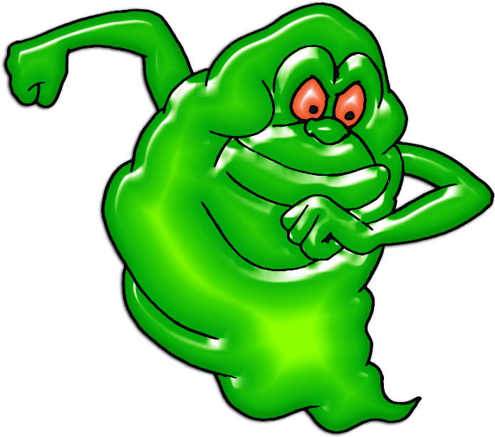 Slimer Png Image (black, yellow, green, lime)