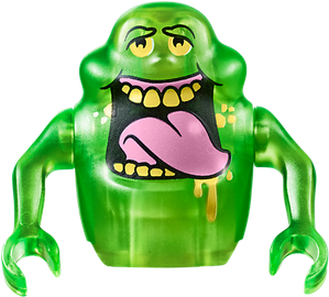 Slimer Transparent Png (black, salmon, green, plum)