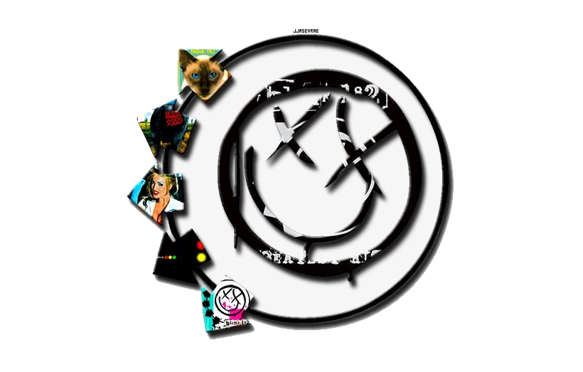 Blink 182 Logo Png File (white, black)