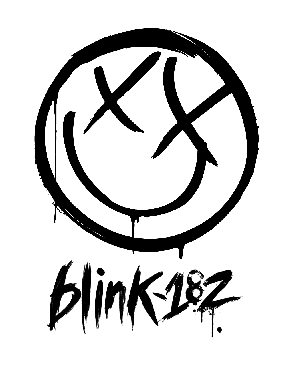 Blink 182 Png Free Download (white, black)