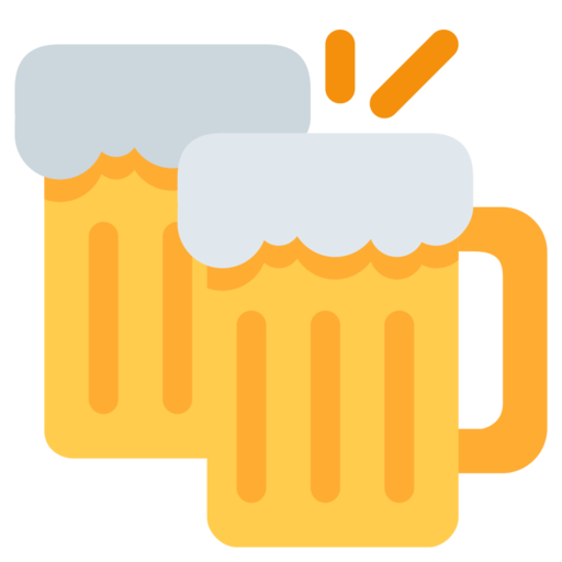 Clinking Beer Mugs Bar Glass Drink Free Transparent Png Icon Download (orange, lavender, black, gold, silver)