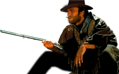 Clint Eastwood Png Isolated File (black)