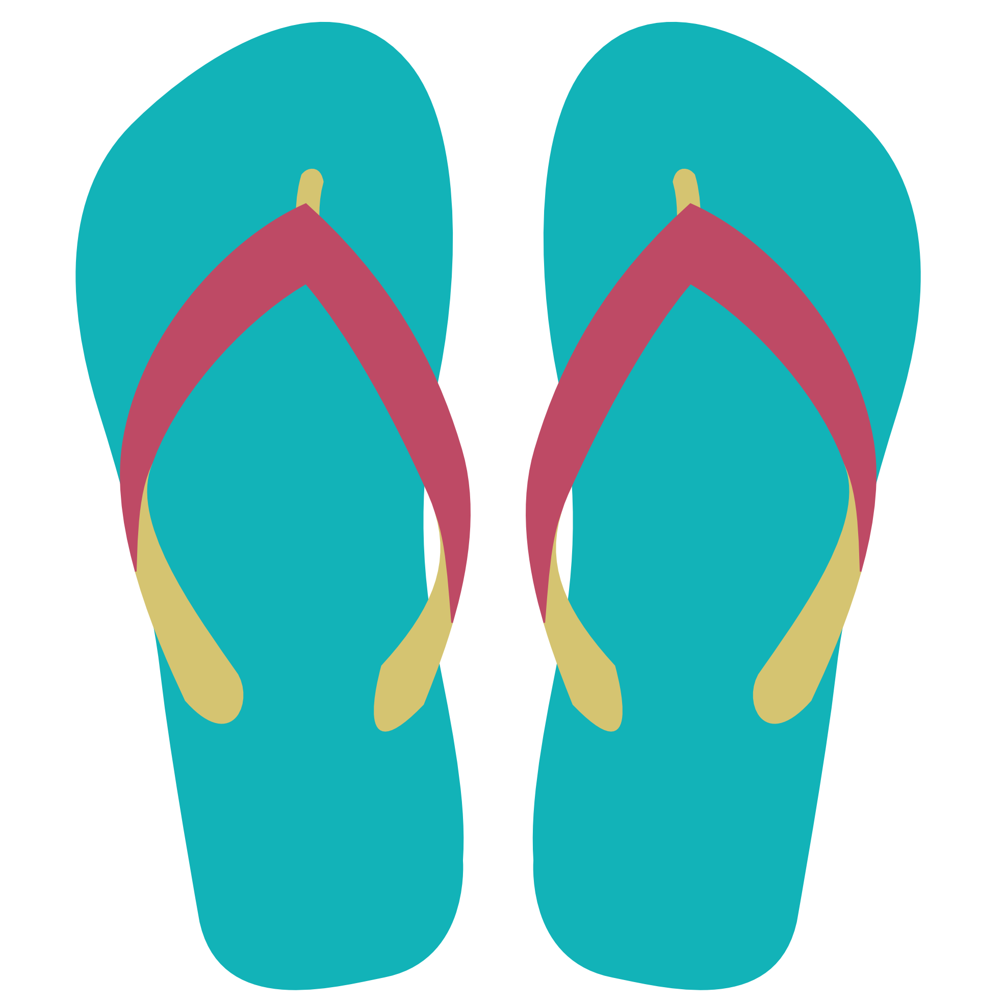 Flip Flops Background Png (chocolate, teal, salmon, white)