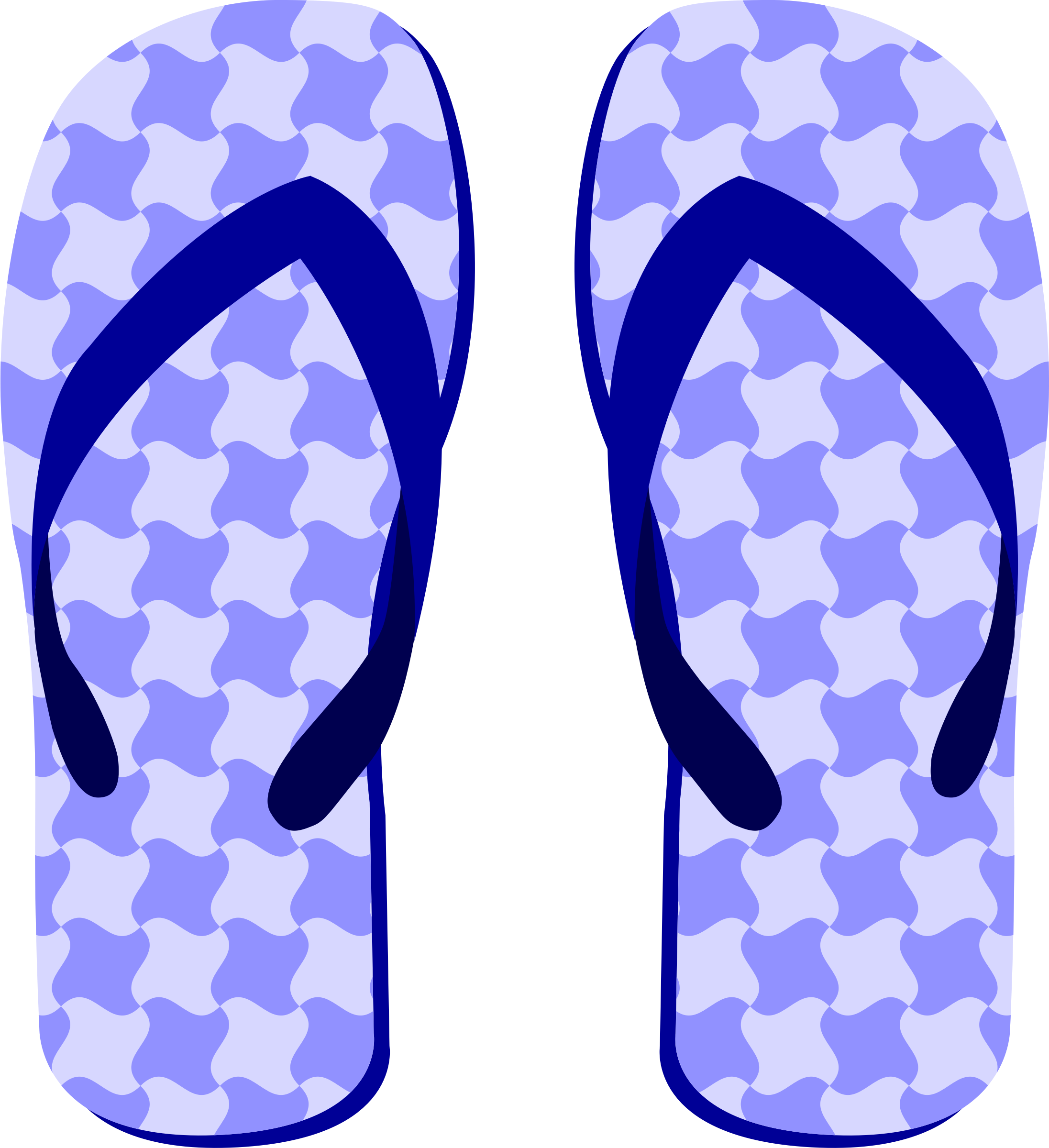 Flip Flops Png Images (navy, black, lavender, plum)