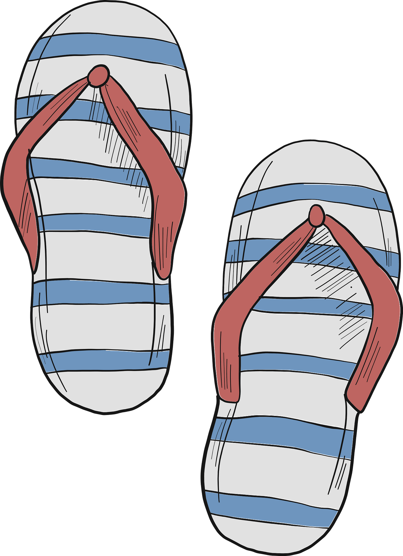 Flip Flops Png Photo (lavender, salmon, gray)