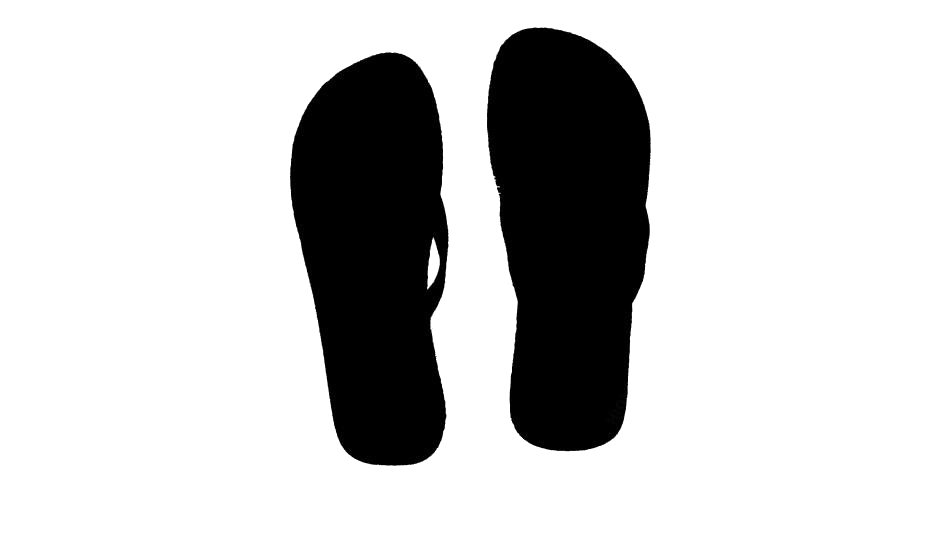 Flip Flops Silhouette Png File (black, gray, white, silver)