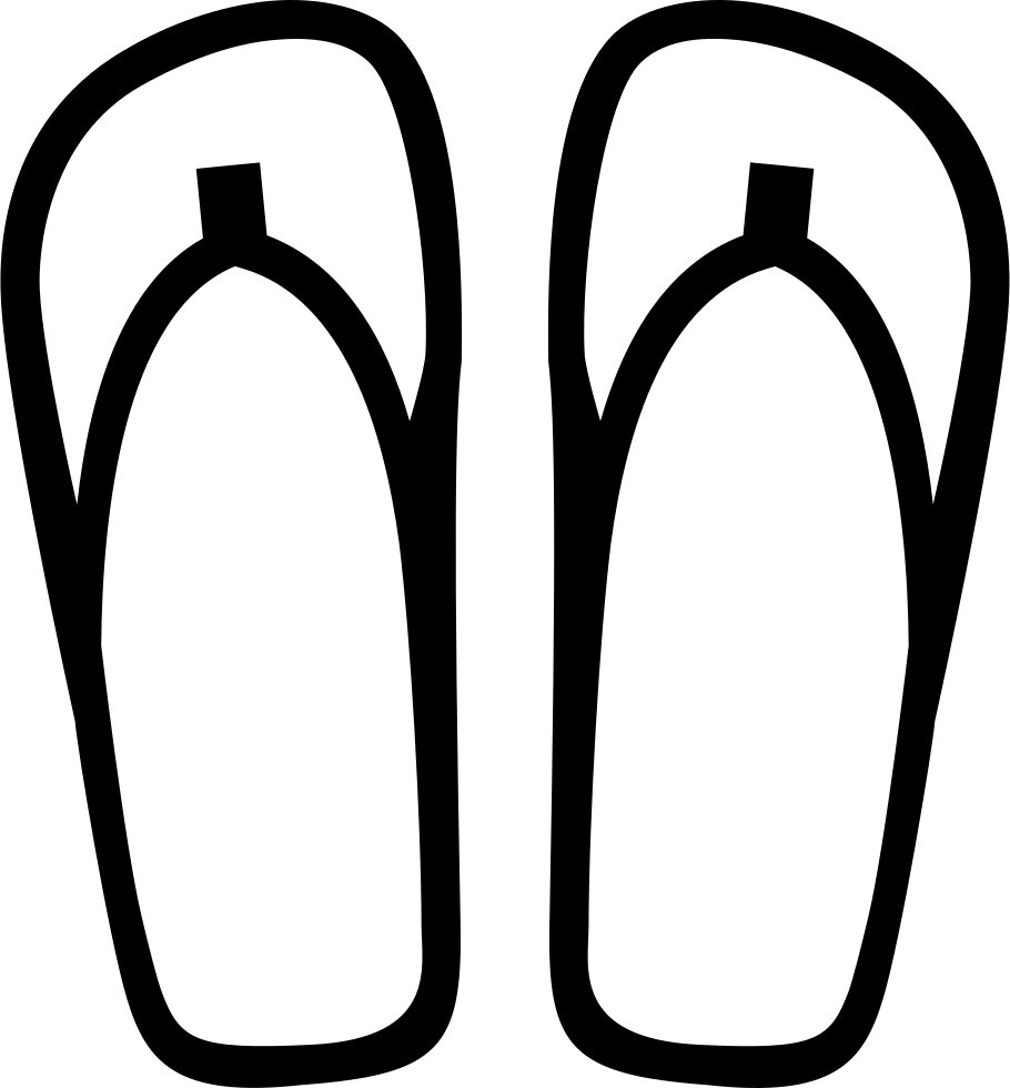 Flip Flops Silhouette Png Pic (black, white)