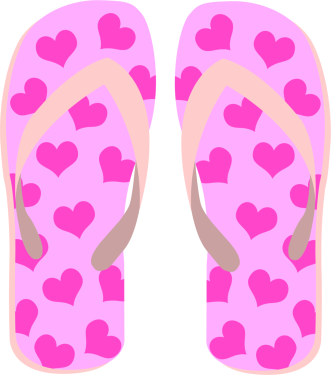 Flip Flops Vector No Background (black, pink, violet, plum)