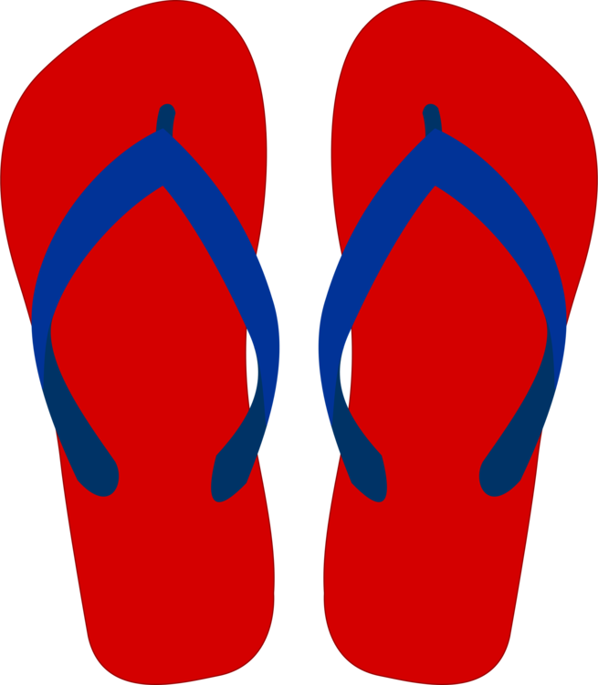 Flip Flops Vector Png Clipart (black, navy, red)