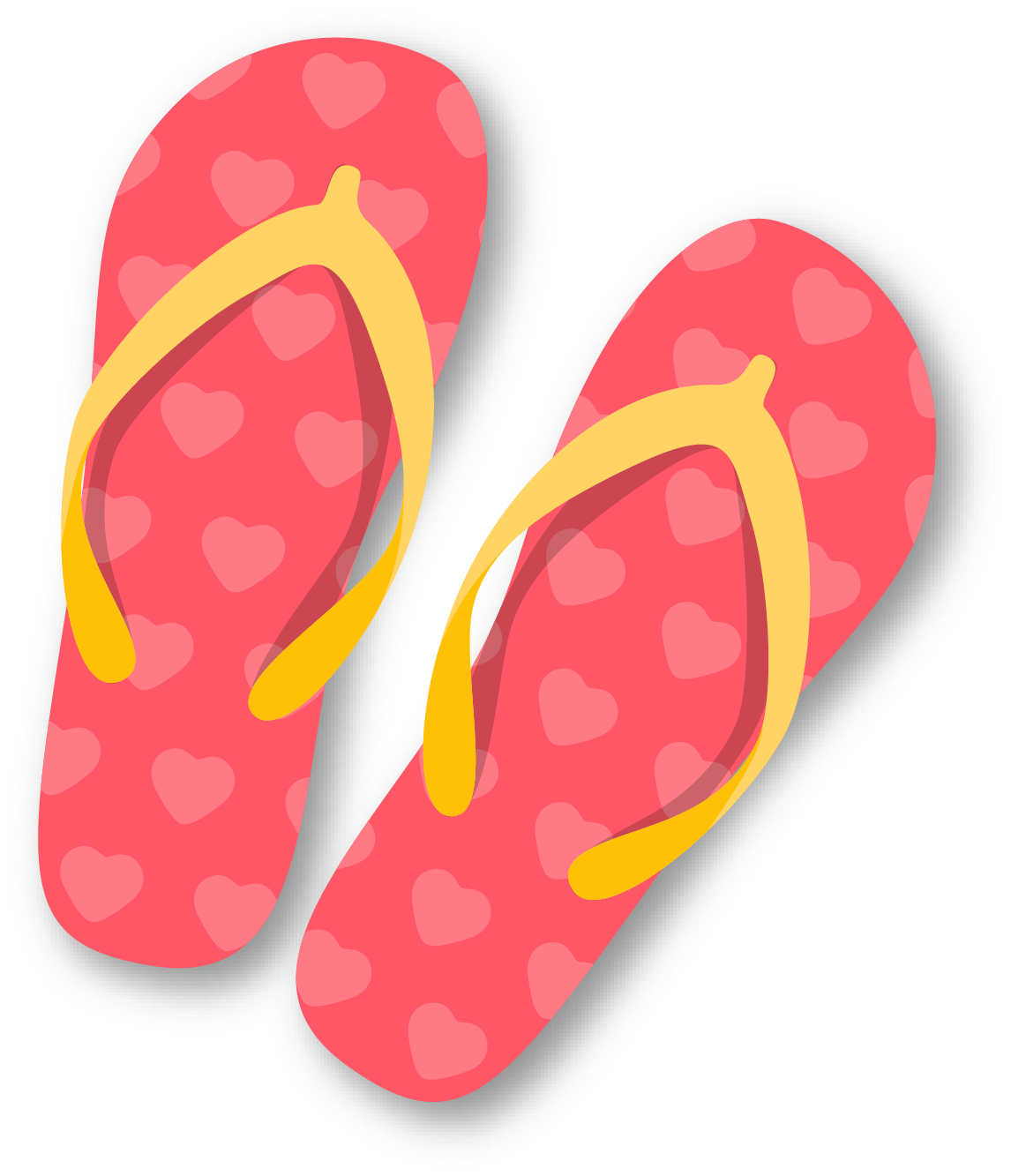 Flip Flops Vector Png File (salmon, gray, white)