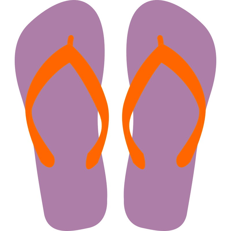 Flip Flops Vector Transparent (chocolate, black, gray, silver)