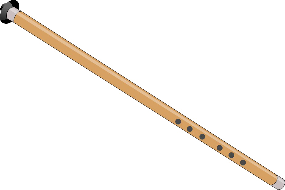 Clipart Bamboo Flute Png (black, salmon)