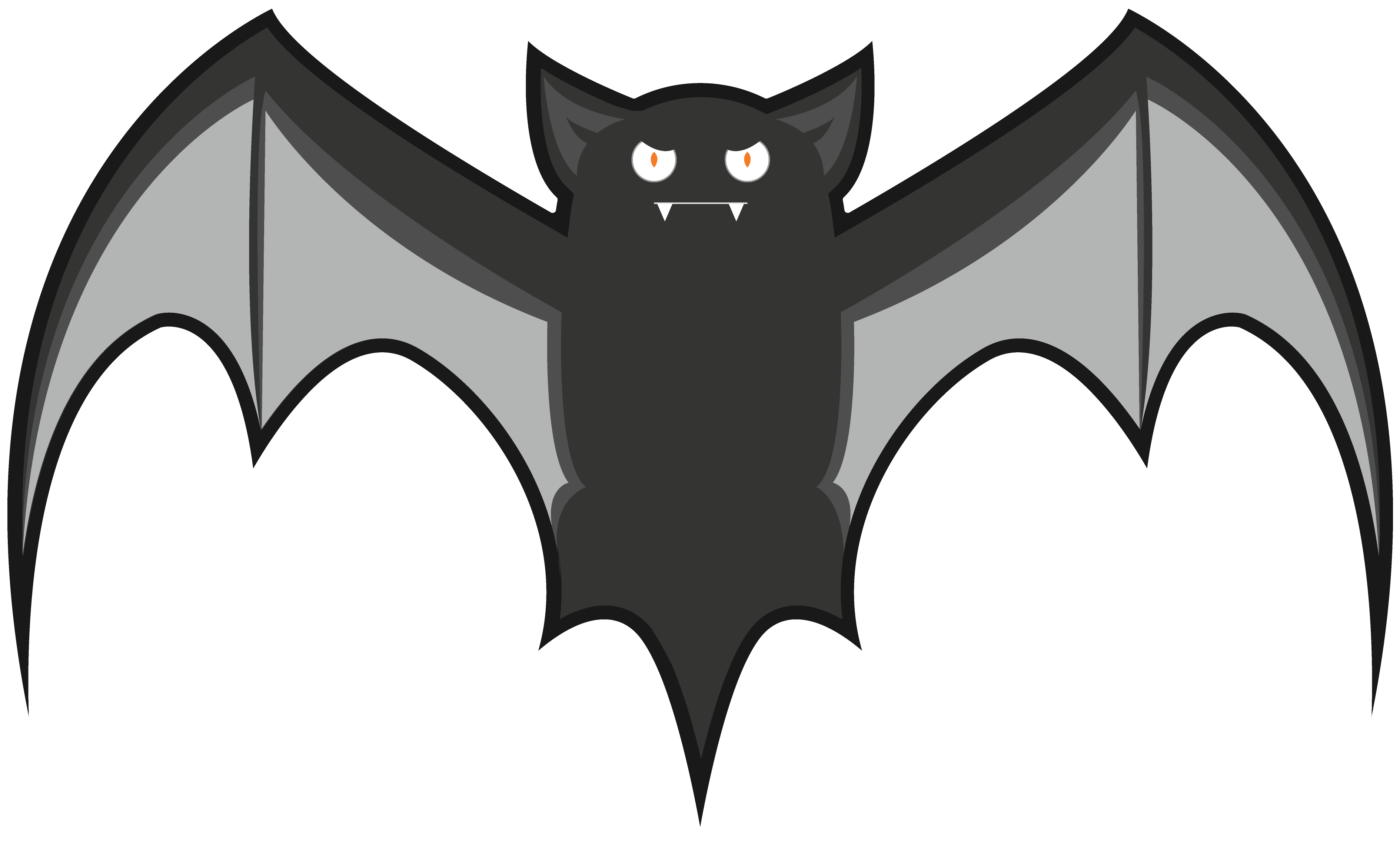 Clipart Bat Png Photo (black, silver)