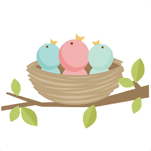 Clipart Bird Nest Png (gray, silver, pink, black, mint)