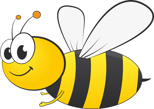 Clipart Honey Bee Png File (black, white, gold)