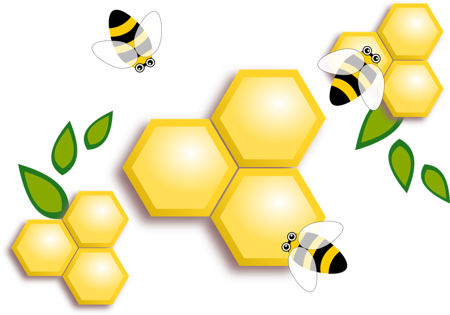 Clipart Honey Bee Vector Png Photos (gray, olive, black, white, gold)