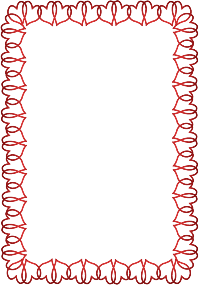 Clipart Valentines Day Border Frame Png (black)