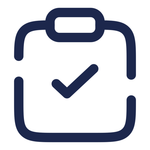 Clipboard Check Free Png Icon Download (navy, black)