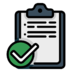 Clipboard Paper File Correct Done List Document Icon Free Transparent Png Icon Download (teal, silver, lavender, black)