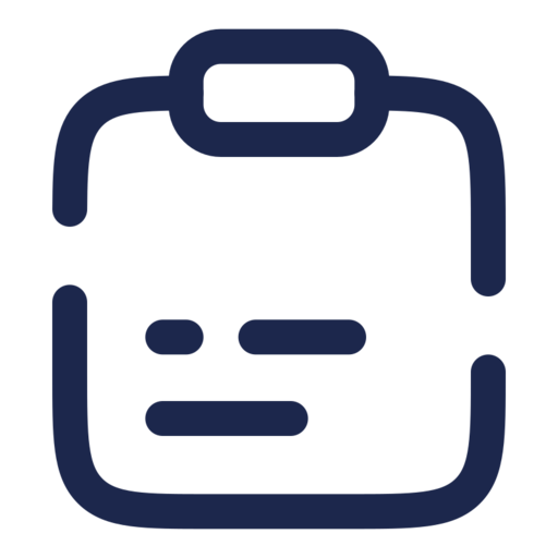 Clipboard Text Free Png Icon (navy, black)