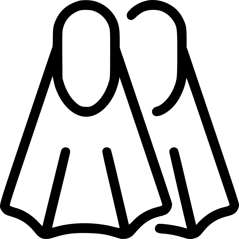 Flippers Png Clipart (black, white)