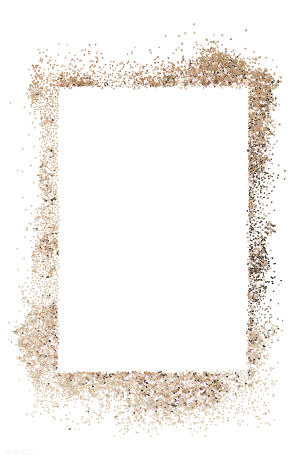 Glitter Frame Png File (black)