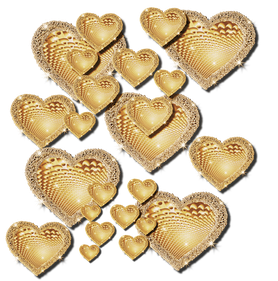 Glitter Gold Heart Transparent Png (black, silver)