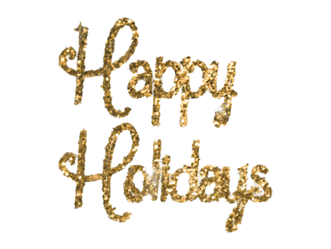 Glitter Happy Holidays Png File (black)