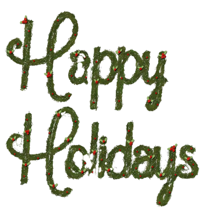 Glitter Happy Holidays Png Image (black)