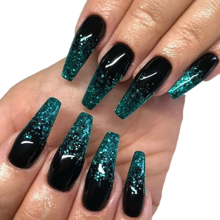 Glitter Nail Transparent Background Png (black)