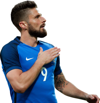 Olivier Giroud France Png File (black, teal)