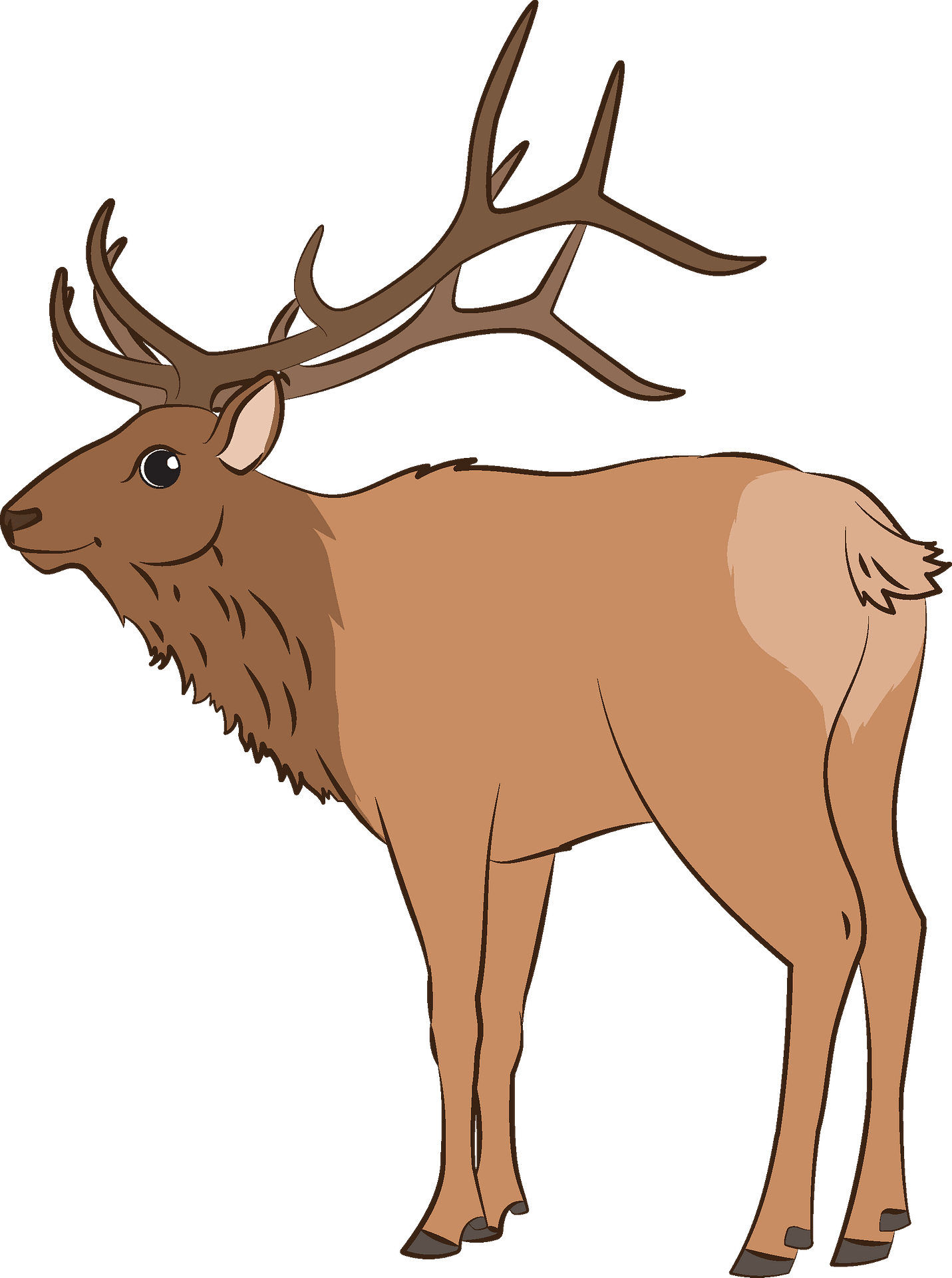 Elk Png Isolated Clipart (salmon, gray, silver)