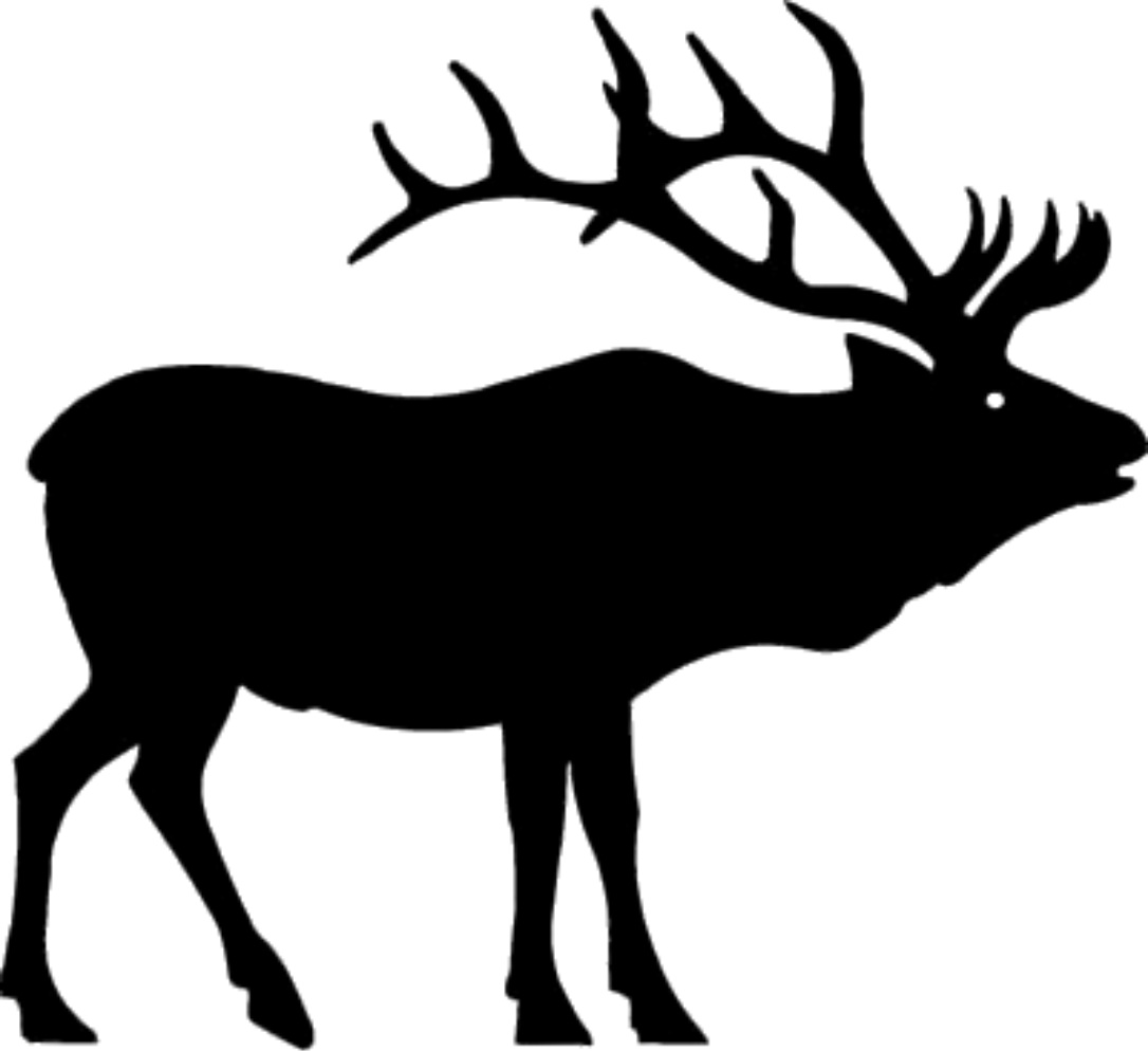 Elk Transparent Png (black, white)