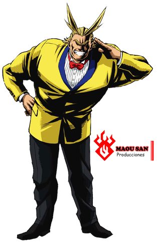 All Might Png File (white, black, gold)