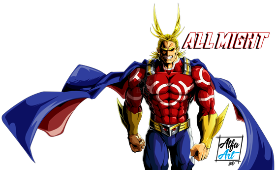 All Might Png Image (white, indigo, black, navy)