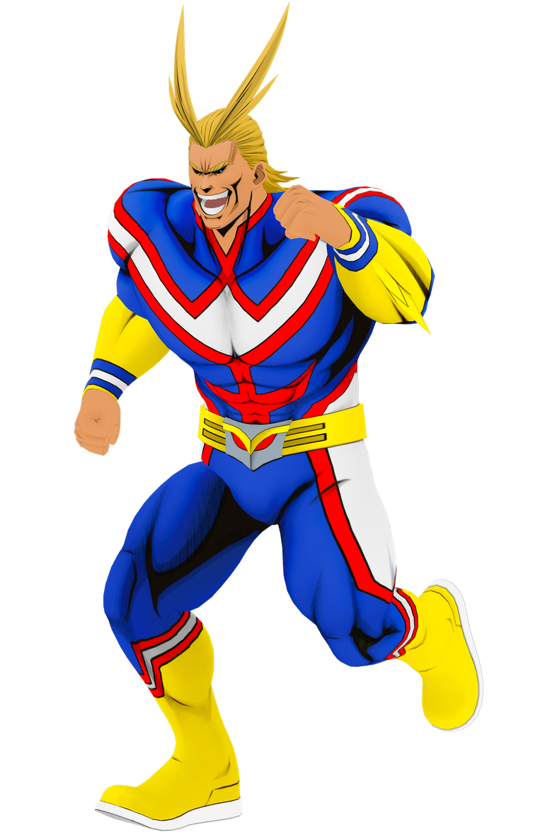 All Might Png Pic (black, gold, lavender, red, salmon)