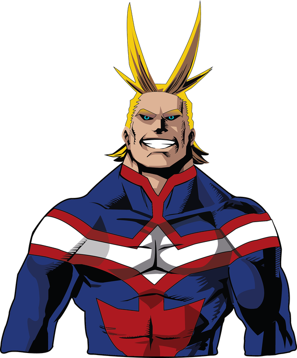 All Might Png Transparent (white, silver, black, maroon, navy)