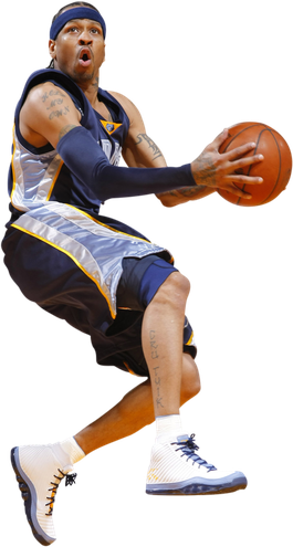 Allen Iverson Png Photo (white, black, indigo)