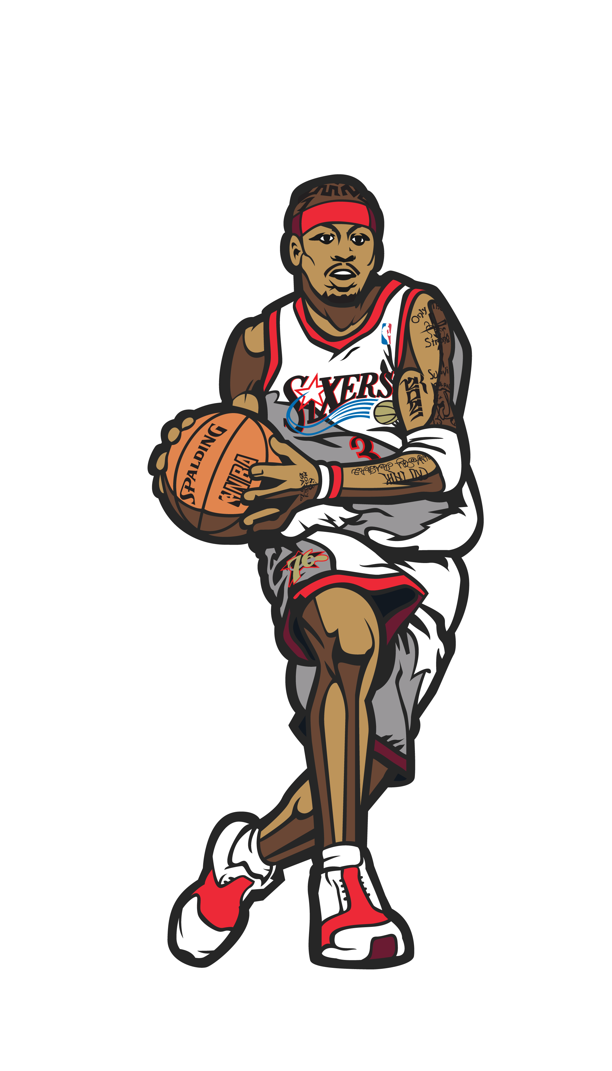 Allen Iverson Png Pic (white, black)