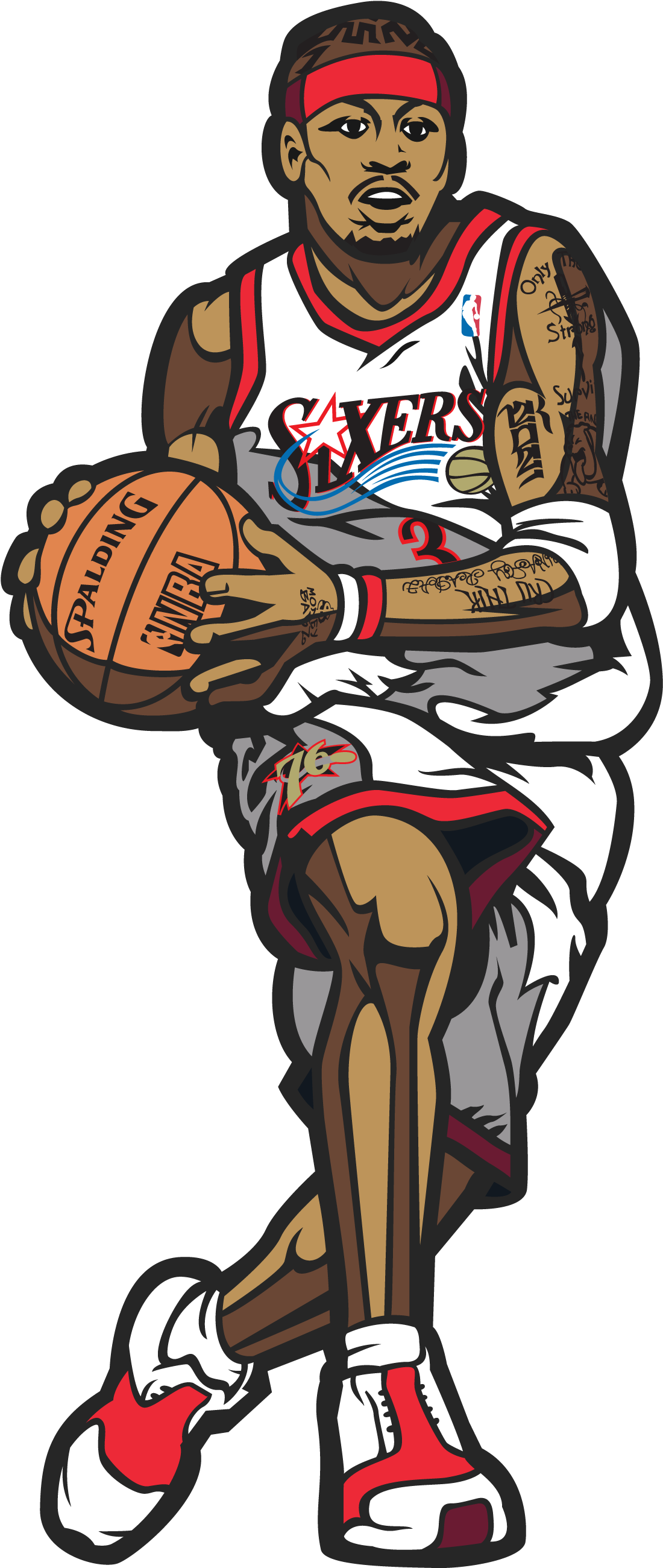 Allen Iverson Png Picture (white, black)