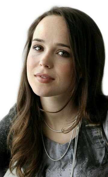 Ellen Page Png File (black, white)