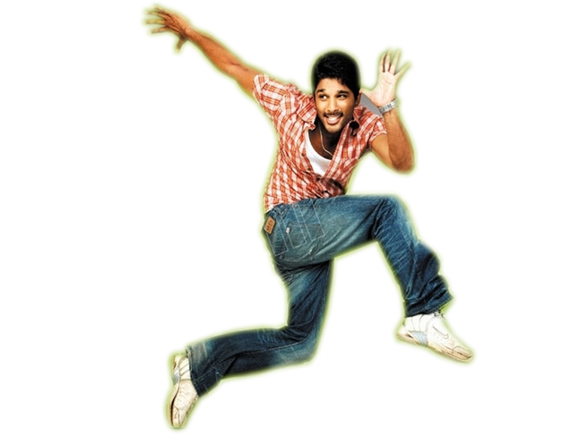 Allu Arjun Transparent Background (black)