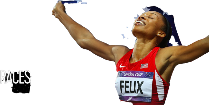 Allyson Felix Olympic Player Transparent Png (black, gray)