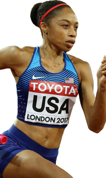 Allyson Felix Png File (maroon, black, gray)