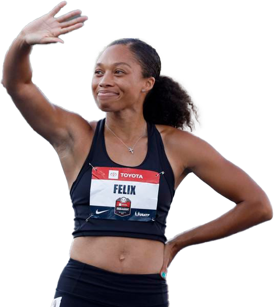 Allyson Felix Transparent Images Png (white, black)